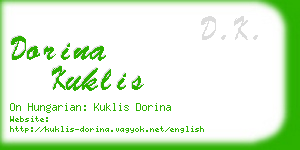 dorina kuklis business card